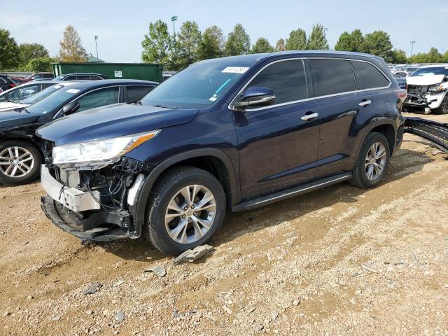 5TDKKRFH8FS078178 - 2015 TOYOTA HIGHLANDER XLE BLUE photo 1