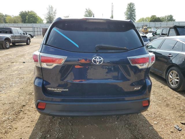 5TDKKRFH8FS078178 - 2015 TOYOTA HIGHLANDER XLE BLUE photo 6