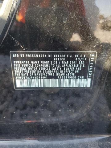 3VWDB7AJ4HM341001 - 2017 VOLKSWAGEN JETTA SE Qara foto 12