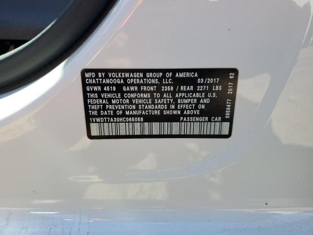 1VWDT7A30HC065058 - 2017 VOLKSWAGEN PASSAT R-LINE Ağ foto 12