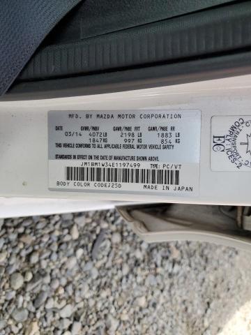 JM1BM1W34E1197499 - 2014 MAZDA 3 GRAND TOURING WHITE photo 13