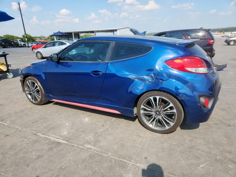 KMHTC6AE7GU269497 - 2016 HYUNDAI VELOSTER TURBO BLUE photo 2