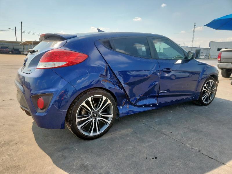KMHTC6AE7GU269497 - 2016 HYUNDAI VELOSTER TURBO BLUE photo 3