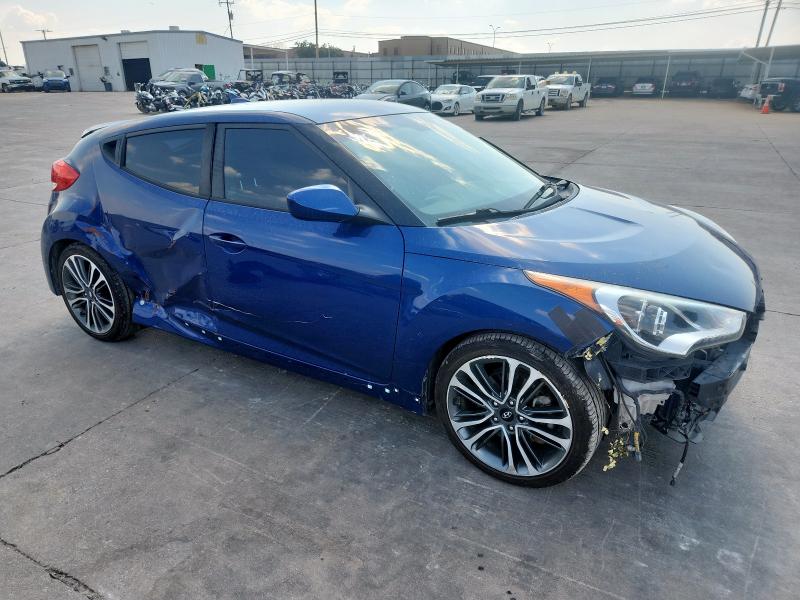 KMHTC6AE7GU269497 - 2016 HYUNDAI VELOSTER TURBO BLUE photo 4