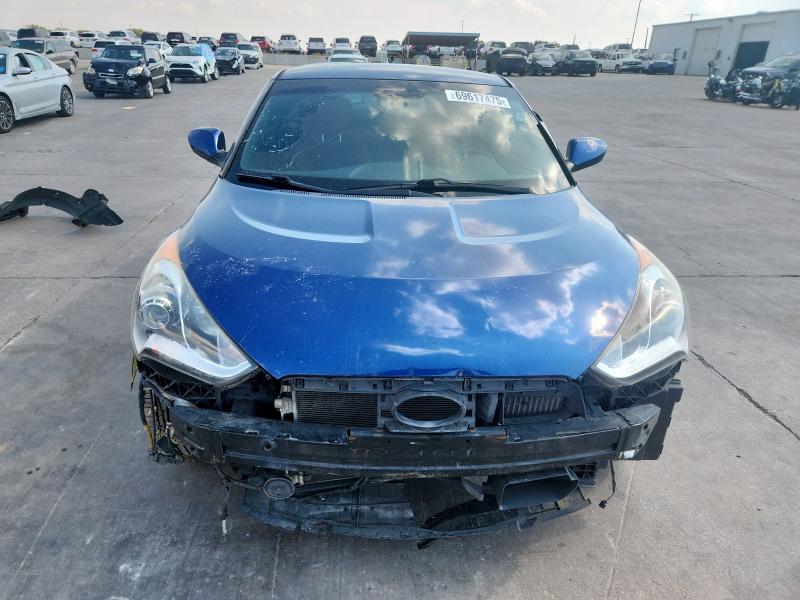 KMHTC6AE7GU269497 - 2016 HYUNDAI VELOSTER TURBO BLUE photo 5