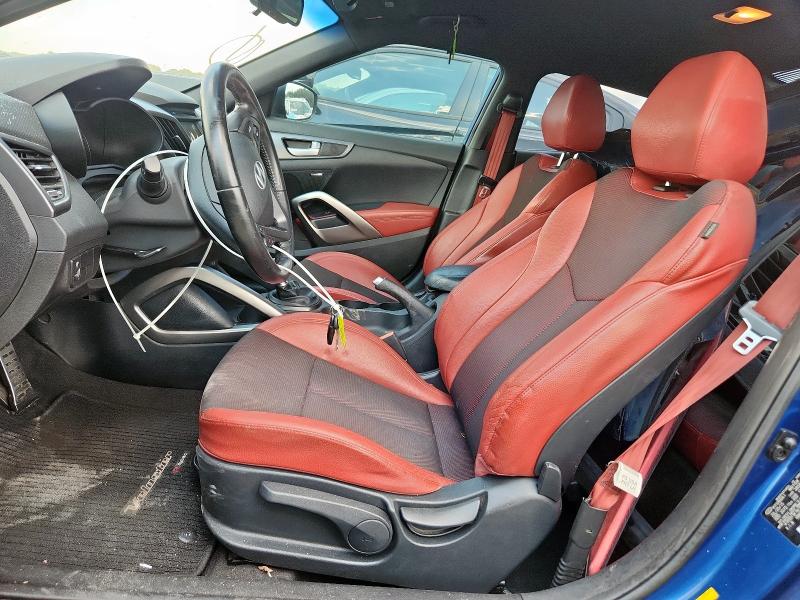 KMHTC6AE7GU269497 - 2016 HYUNDAI VELOSTER TURBO BLUE photo 7