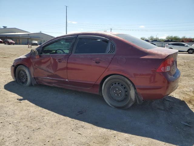 1HGFA16578L046985 - 2008 HONDA CIVIC LX RED photo 2