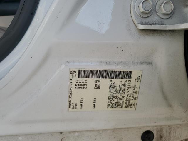 1N4AA6AV5KC376182 - 2019 NISSAN MAXIMA S WHITE photo 12