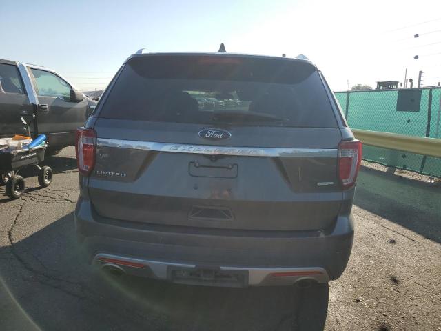 1FM5K8FH1HGC05420 - 2017 FORD EXPLORER LIMITED GRAY photo 6