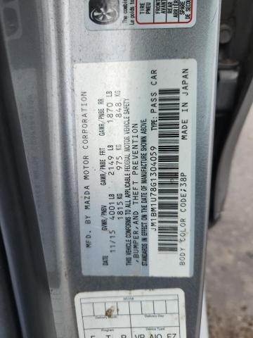 JM1BM1U78G1304059 - 2016 MAZDA 3 SPORT SILVER photo 12