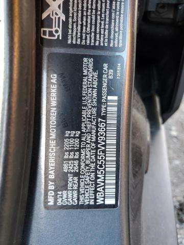 WBAVM5C55FVV93667 - 2015 BMW X1 XDRIVE35I GRAY photo 12