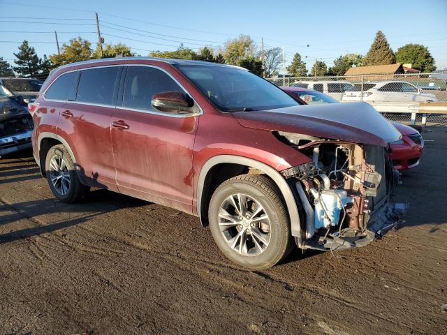 5TDJKRFH2GS247916 - 2016 TOYOTA HIGHLANDER XLE MAROON photo 4