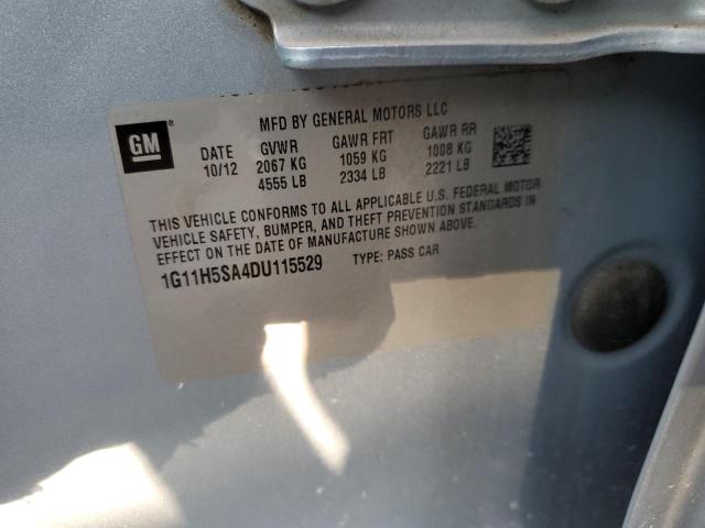 1G11H5SA4DU115529 - 2013 CHEVROLET MALIBU LTZ ლურჯი ფოტო 12