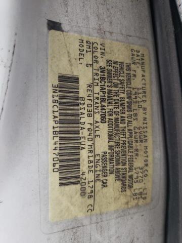 3N1BC1AP1BL447060 - 2011 NISSAN VERSA S Սպիտակ լուսանկար 12