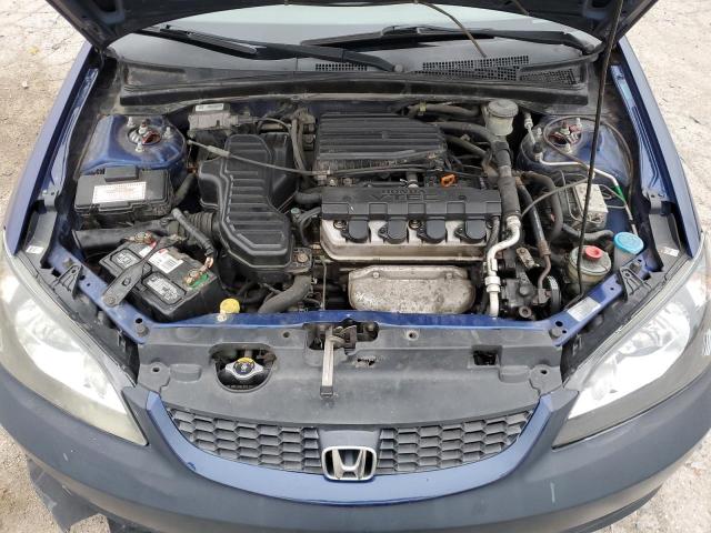 1HGEM229X5L022550 - 2005 HONDA CIVIC EX BLUE photo 11