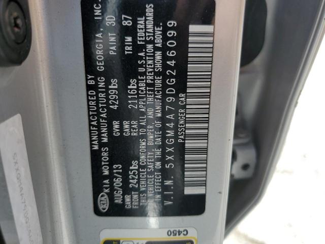 5XXGM4A79DG246099 - 2013 KIA OPTIMA LX ვერცხლისფერი ფოტო 13