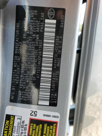 4T1S31AK6PU611607 - 2023 TOYOTA CAMRY SE NIGHT SHADE SILVER photo 12