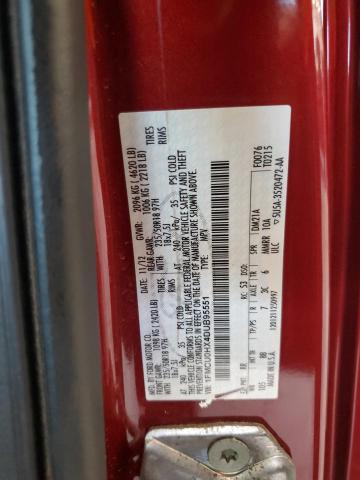 1FMCU0HX4DUB95551 - 2013 FORD ESCAPE SEL 红色 照片 13