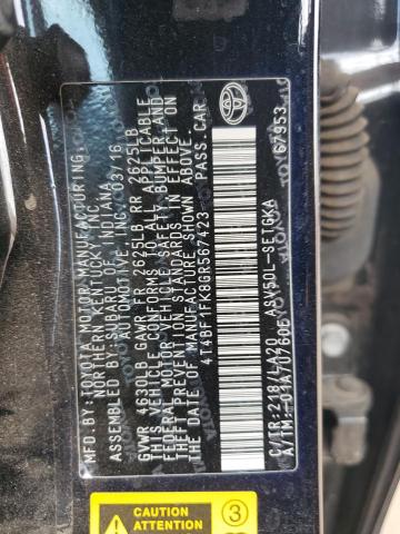 4T4BF1FK8GR567423 - 2016 TOYOTA CAMRY LE 黑色 照片 13