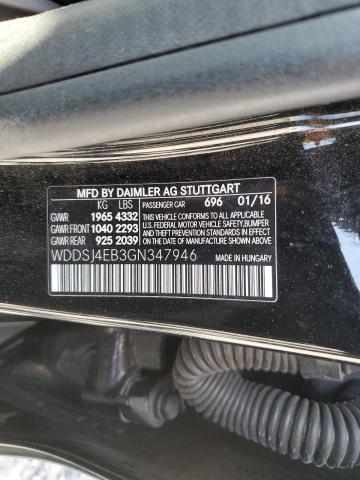 WDDSJ4EB3GN347946 - 2016 MERCEDES-BENZ CLA 250 黑色 照片 13