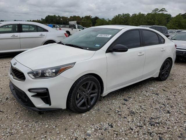 3KPF34AD6ME332158 - 2021 KIA FORTE GT LINE WHITE photo 1