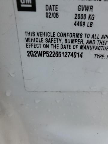 2G2WP522651274014 - 2005 PONTIAC GRAND PRIX 白色 照片 12