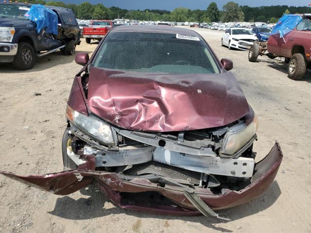JHMFB2F54CS000920 - 2012 HONDA CIVIC LX BURGUNDY photo 5