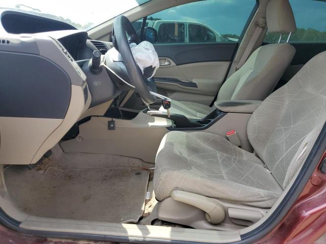 JHMFB2F54CS000920 - 2012 HONDA CIVIC LX BURGUNDY photo 7
