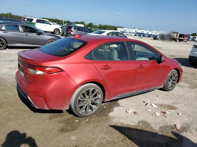JTDS4MCE0MJ058847 - 2021 TOYOTA COROLLA SE MAROON photo 3