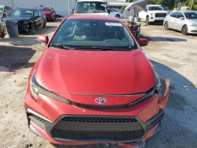 JTDS4MCE0MJ058847 - 2021 TOYOTA COROLLA SE MAROON photo 5