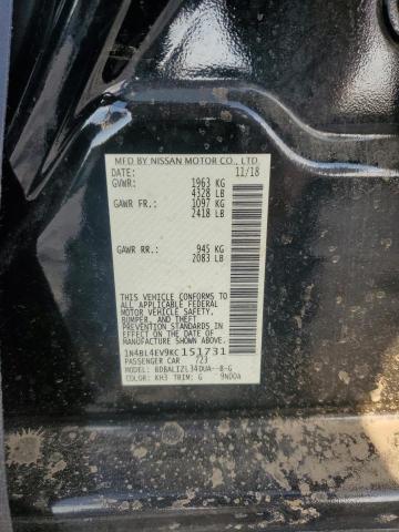 1N4BL4EV9KC151731 - 2019 NISSAN ALTIMA SL 黑色 照片 12