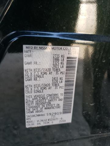 5N1DR2MM4KC592919 - 2019 NISSAN PATHFINDER S Зеленый фото 14