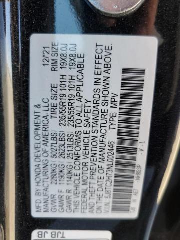 5J8TC2H73NL002446 - 2022 ACURA RDX ADVANCE BLACK photo 13
