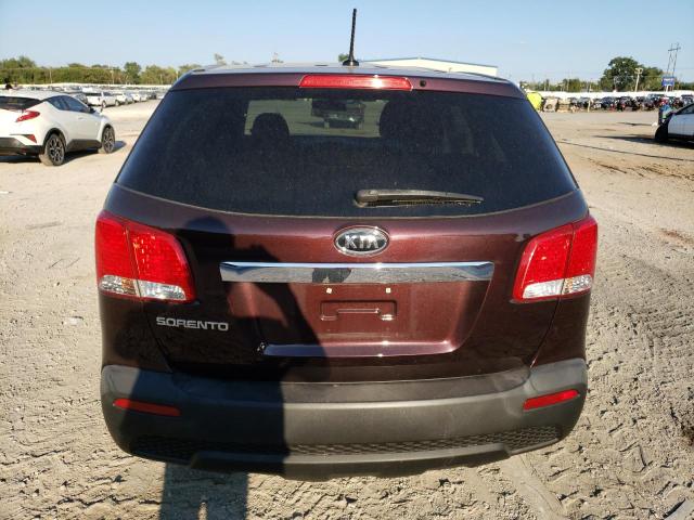 5XYKT3A1XBG167360 - 2011 KIA SORENTO BASE BURGUNDY photo 6