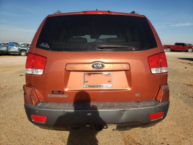 KNDJJ741395023706 - 2009 KIA BORREGO LX ORANGE photo 6