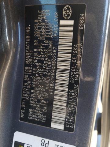 4T1BK1FK4CU502567 - 2012 TOYOTA CAMRY SE Boz foto 12