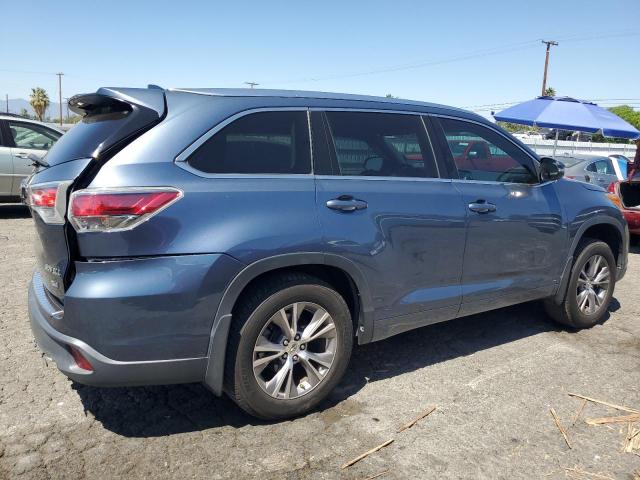 5TDKKRFH8ES032588 - 2014 TOYOTA HIGHLANDER XLE 蓝色 照片 3