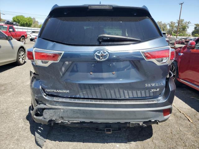 5TDKKRFH8ES032588 - 2014 TOYOTA HIGHLANDER XLE 蓝色 照片 6