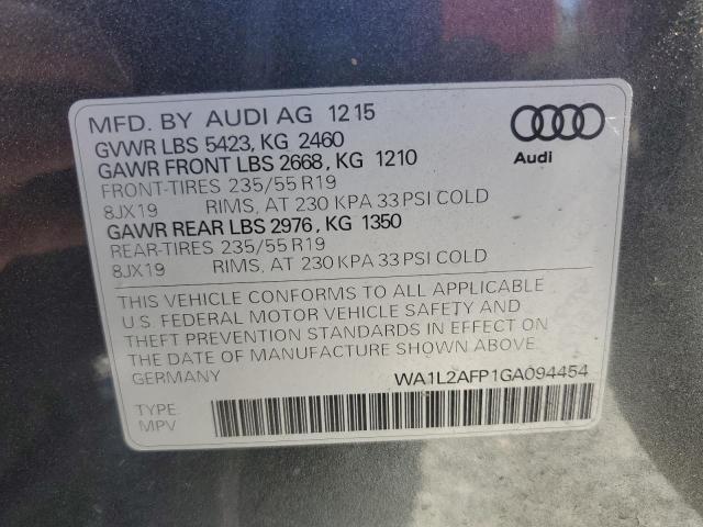 WA1L2AFP1GA094454 - 2016 AUDI Q5 PREMIUM PLUS ნაცრისფერი ფოტო 14