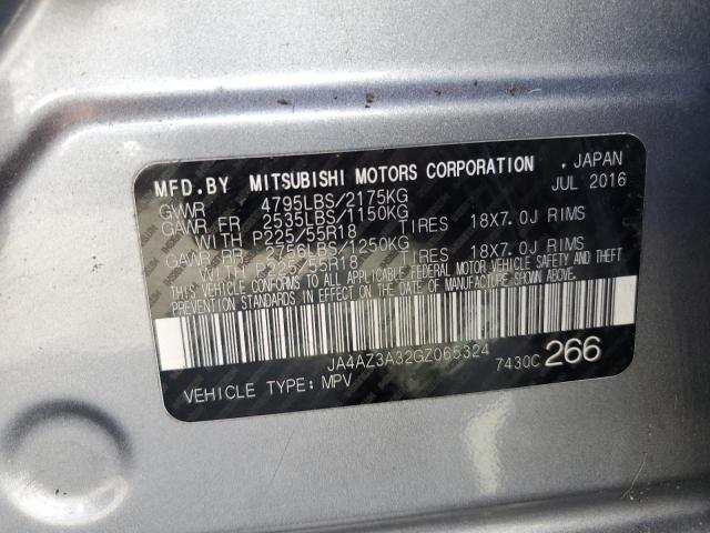 JA4AZ3A32GZ065324 - 2016 MITSUBISHI OUTLANDER SE ნაცრისფერი ფოტო 13