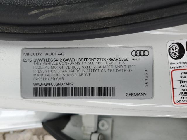 WAUHGAFC5GN073462 - 2016 AUDI A6 PRESTIGE WHITE photo 13