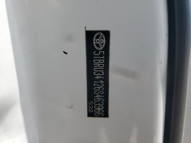 5TBRU34126S463966 - 2006 TOYOTA TUNDRA ACCESS CAB SR5 WHITE photo 12