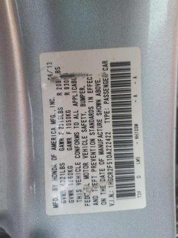 1HGCR2F51DA222422 - 2013 HONDA ACCORD SPORT 银色 照片 13