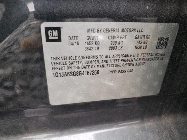 1G1JA6SG8G4167250 - 2016 CHEVROLET SONIC LS 石墨色 照片 13