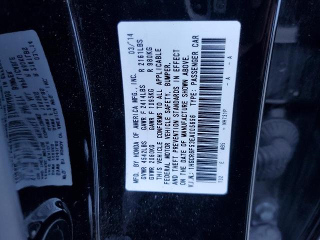 1HGCR6F53EA005656 - 2014 HONDA ACCORD HYBRID EXL BLACK photo 12