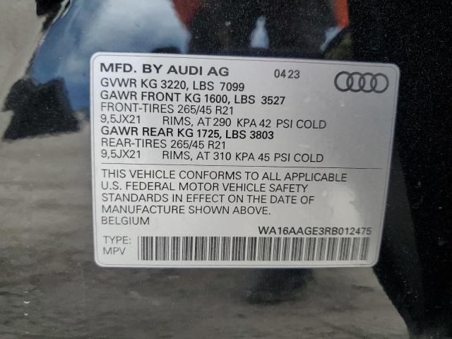 WA16AAGE3RB012475 - 2024 AUDI Q8 E-TRON PRESTIGE BLACK photo 13