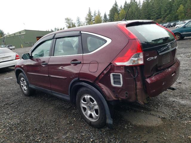 5J6RM4H33EL120232 - 2014 HONDA CR-V LX MAROON photo 2