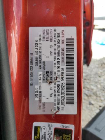 JM1CW2DL1D0161278 - 2013 MAZDA 5 RED photo 14
