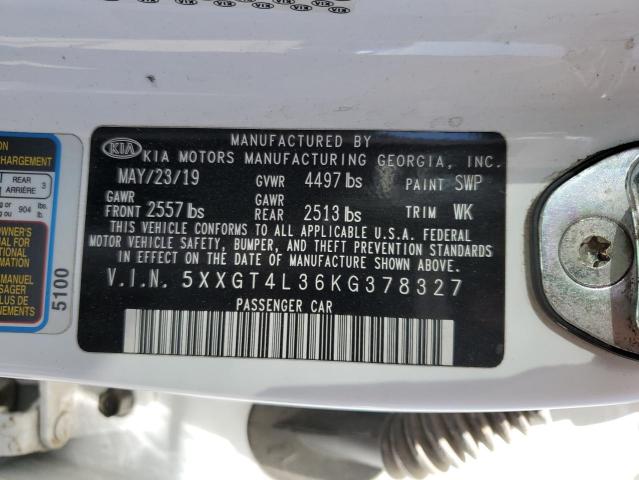 5XXGT4L36KG378327 - 2019 KIA OPTIMA LX Ağ foto 12