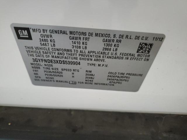 3GYFNDE3XDS539904 - 2013 CADILLAC SRX PERFORMANCE COLLECTION WHITE photo 13